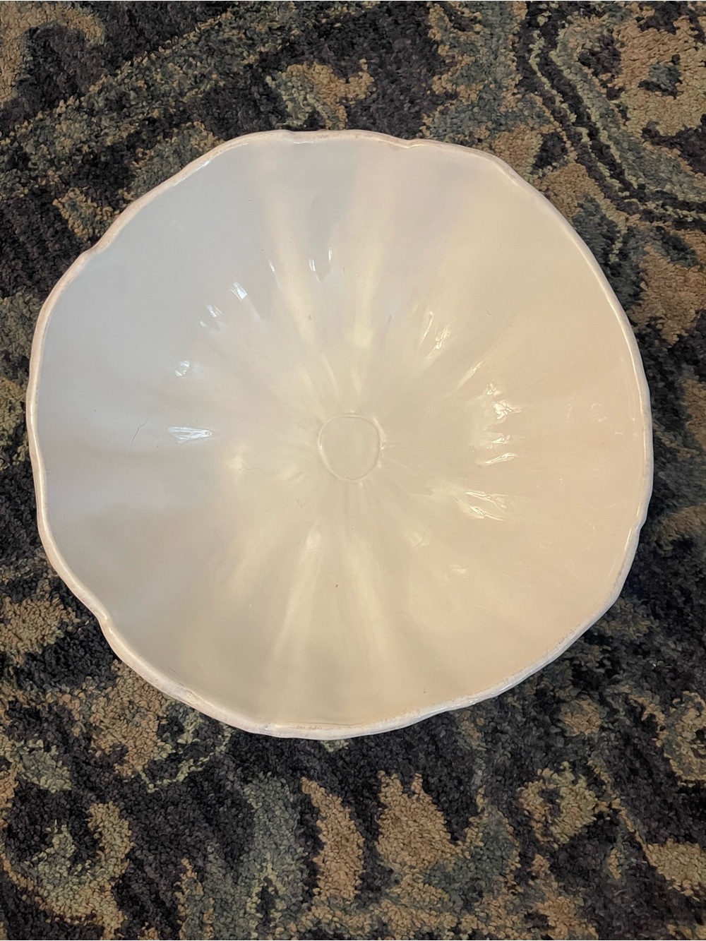 VIETRI Acquatico White Sea Urchin Medium Bowl 10” - Made In Italy